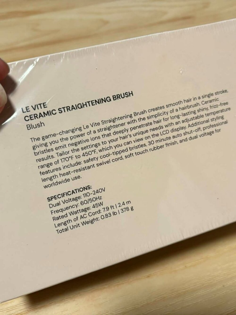 NEW Lange Le Vite Pink Ceramic Smoothing Brush - Picture 2 of 3